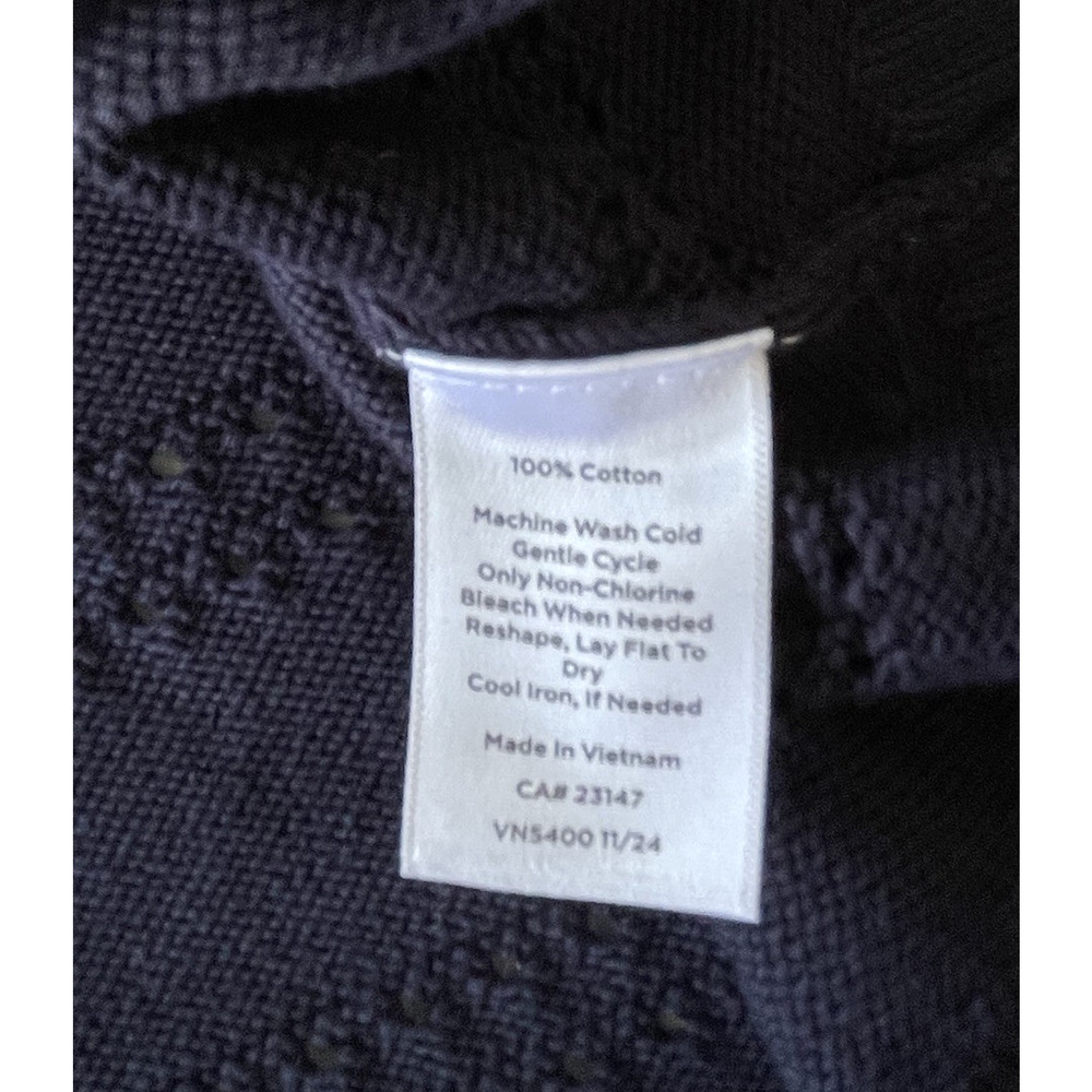 NWT Talbots Womens Size Large V-Neck Girlfriend Cardigan Navy Blue - Picture 5 of 6